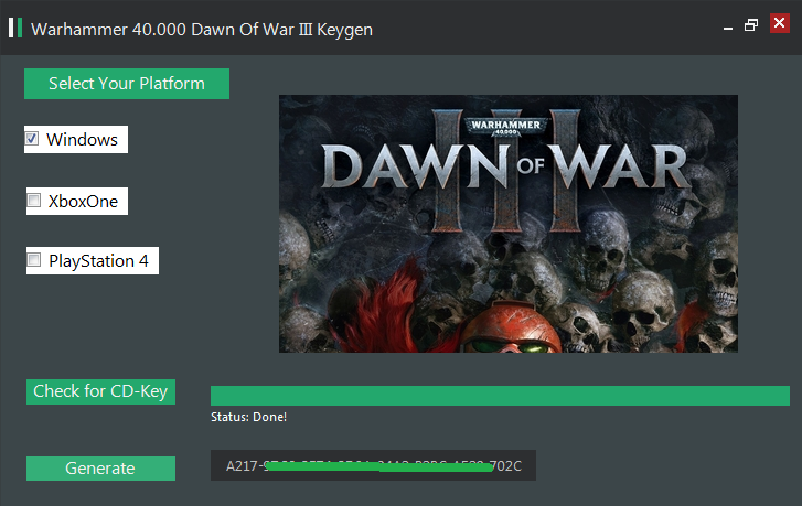 dawn of war soulstorm cd key generator